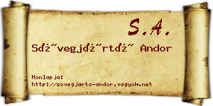 Sövegjártó Andor névjegykártya